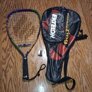 EKTELON TriComp Long String Racquetball Racquet & Case 102" Purple Green X-Small